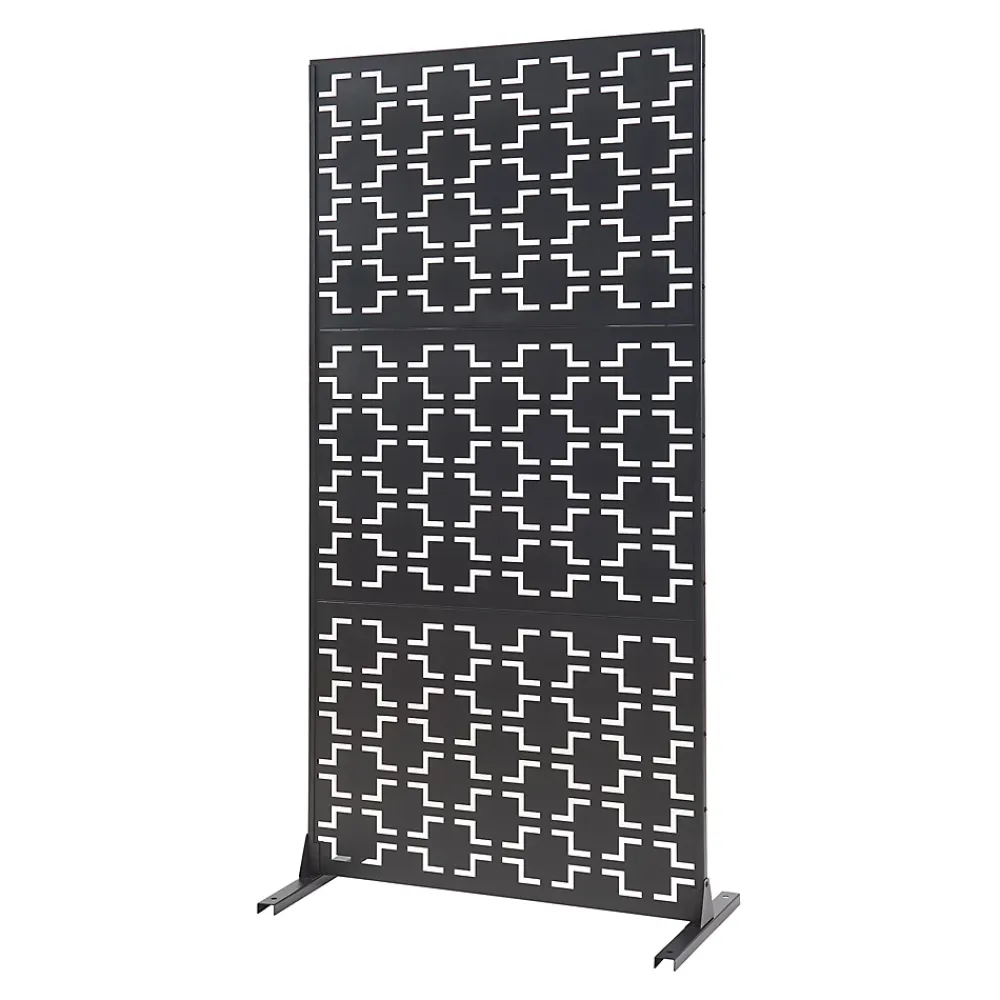 Casa.Pro Cloison Amovible<Cloison de séparation Aaskis acier 200 x 100 x 50 cm noir