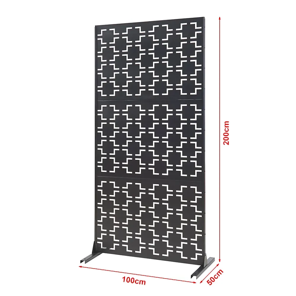 Casa.Pro Cloison Amovible<Cloison de séparation Aaskis acier 200 x 100 x 50 cm noir