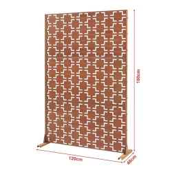 Casa.Pro Cloison Amovible<Cloison de séparation Basciano pour extérieur et intérieur acier galvanisé 180 x 120 x 40 cm rouille