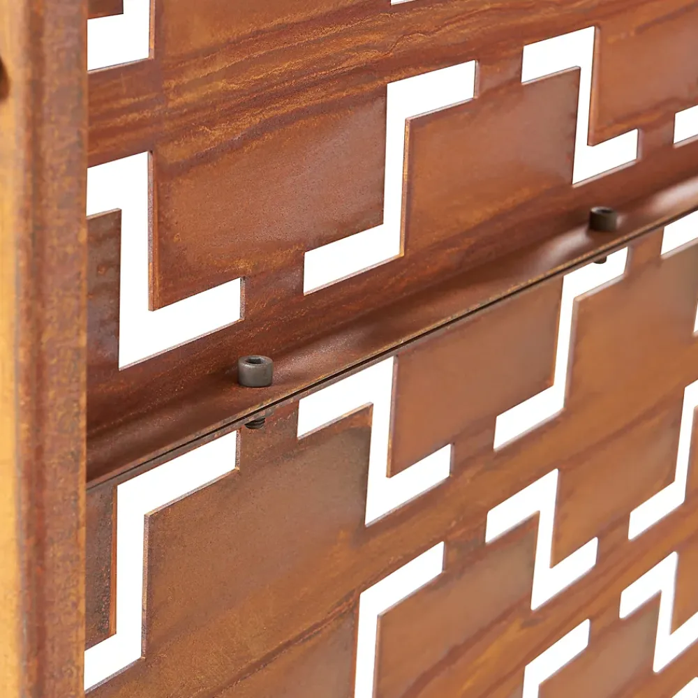 Casa.Pro Cloison Amovible<Cloison de séparation Basciano pour extérieur et intérieur acier galvanisé 180 x 120 x 40 cm rouille