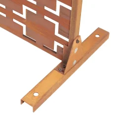 Casa.Pro Cloison Amovible<Cloison de séparation Basciano pour extérieur et intérieur acier galvanisé 180 x 120 x 40 cm rouille