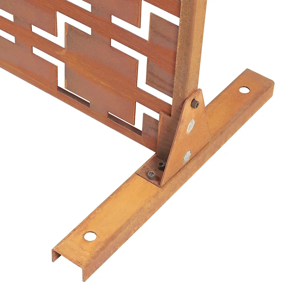 Casa.Pro Cloison Amovible<Cloison de séparation Basciano pour extérieur et intérieur acier galvanisé 180 x 120 x 40 cm rouille
