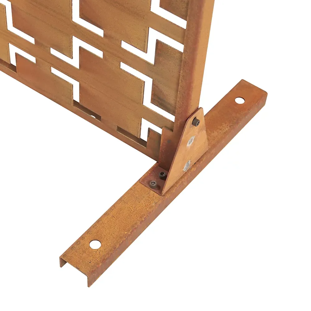 Casa.Pro Cloison Amovible<Cloison de séparation Basciano pour extérieur et intérieur acier galvanisé 180 x 90 x 40 cm rouille