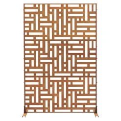Casa.Pro Cloison Amovible<Cloison de séparation Bernalda pour extérieur et intérieur acier galvanisé 180 x 120 x 40 cm noir