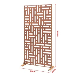 Casa.Pro Cloison Amovible<Cloison de séparation Bernalda pour extérieur et intérieur acier galvanisé 180 x 90 x 40 cm rouille