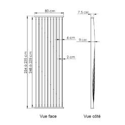 Wood&Sens Cloison Amovible<Cloison de séparation claustra ondulé vague chêne, H.2,54 m x l.80 cm, P.9 cm