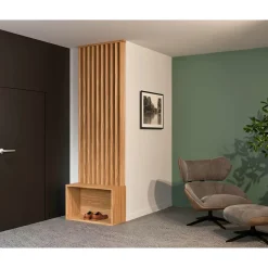 Wood&Sens Cloison Amovible<Cloison de séparation claustra droit meuble chêne, H.2,54 m x l.80 cm, P.35 cm