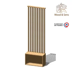 Wood&Sens Cloison Amovible<Cloison de séparation claustra droit meuble chêne, H.2,54 m x l.80 cm, P.35 cm