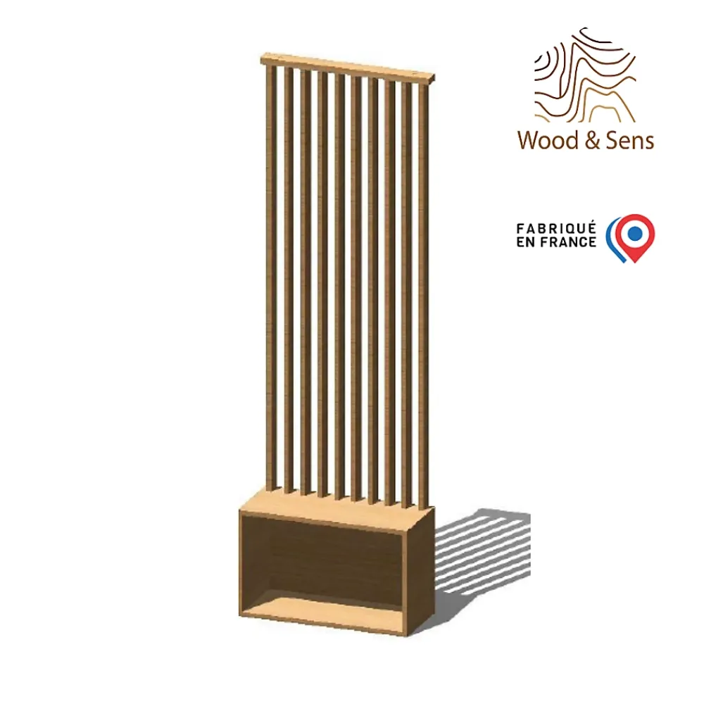 Wood&Sens Cloison Amovible<Cloison de séparation claustra droit meuble chêne, H.2,54 m x l.80 cm, P.35 cm