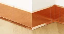Ilcom Moulure<Coin extérieur pour plinthe FL Cuivre satiné - 30mm x 80 mm x 0,65 ep.