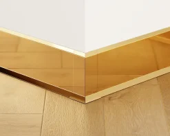 Ilcom Moulure<Coin extérieur pour plinthe FL Or poli - 30mm x 100 mm x 0,65 ep.