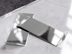 Ilcom Coin intérieur pour plinthe FLI Argent poli - 30mm x 60 mm x 0,65 ep.- Moulure