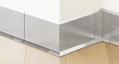 Ilcom Coin intérieur pour plinthe FLI Argent satiné - 30mm x 80 mm x 0,65 ep.- Moulure