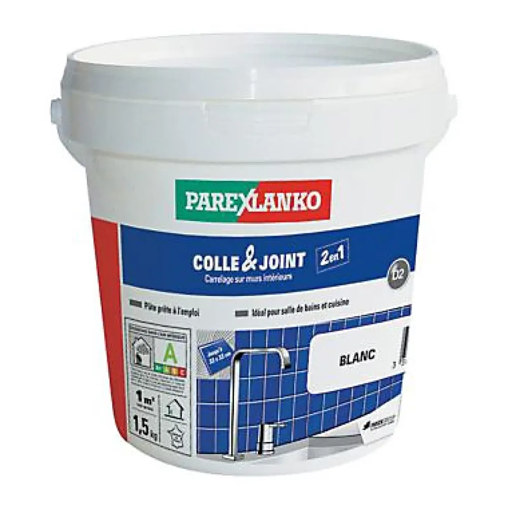 Parexlanko Colle Carrelage Mural|Joint Carrelage Mural<Colle & joint pâte blanc 1,5 kg
