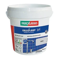 Parexlanko Colle & joint pâte gris 1,5 kg- Colle Carrelage Mural|Joint Carrelage Mural