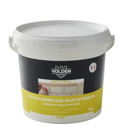 Volden Colle Carrelage Mural<Colle carrelage mur intérieur cuisine et salle de bain blanc 5kg