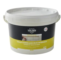 Volden Colle Carrelage Mural<Colle carrelage mur intérieur cuisine et salle de bain blanc 10kg
