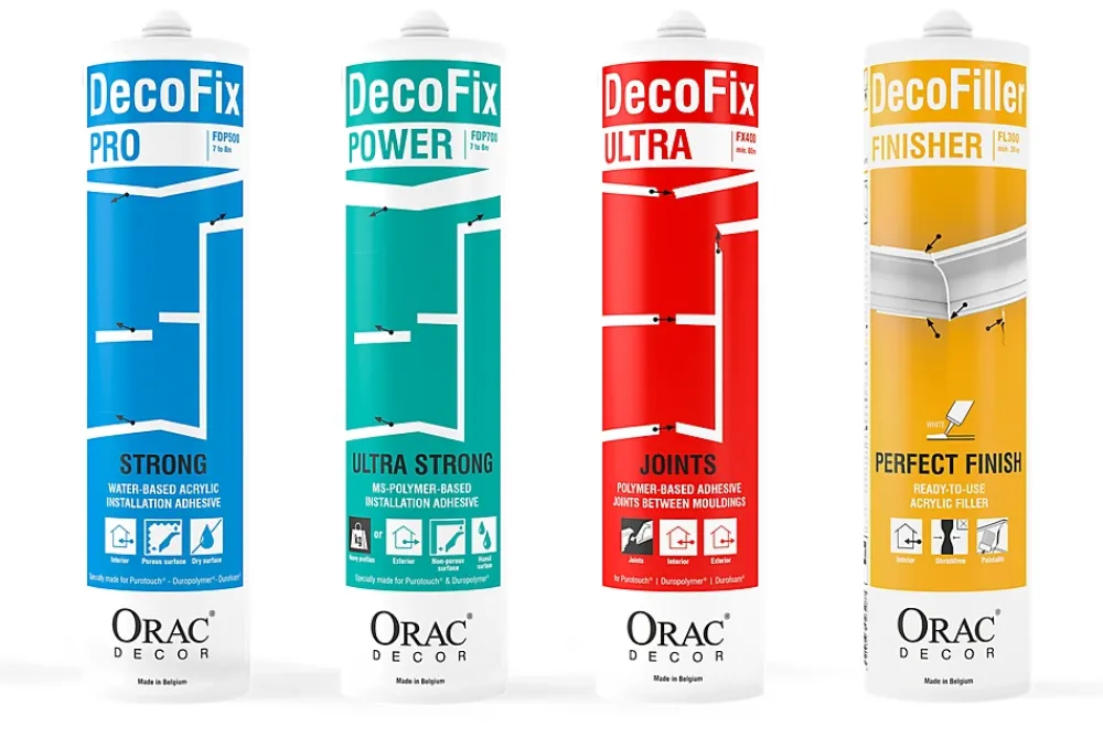 Colle Decofix Power FDP700 Orac Decor - Fixation ultra fort panneau, corniche, moulures, plinthes - 290ml A l'unité- Panneau Mural Décoratif