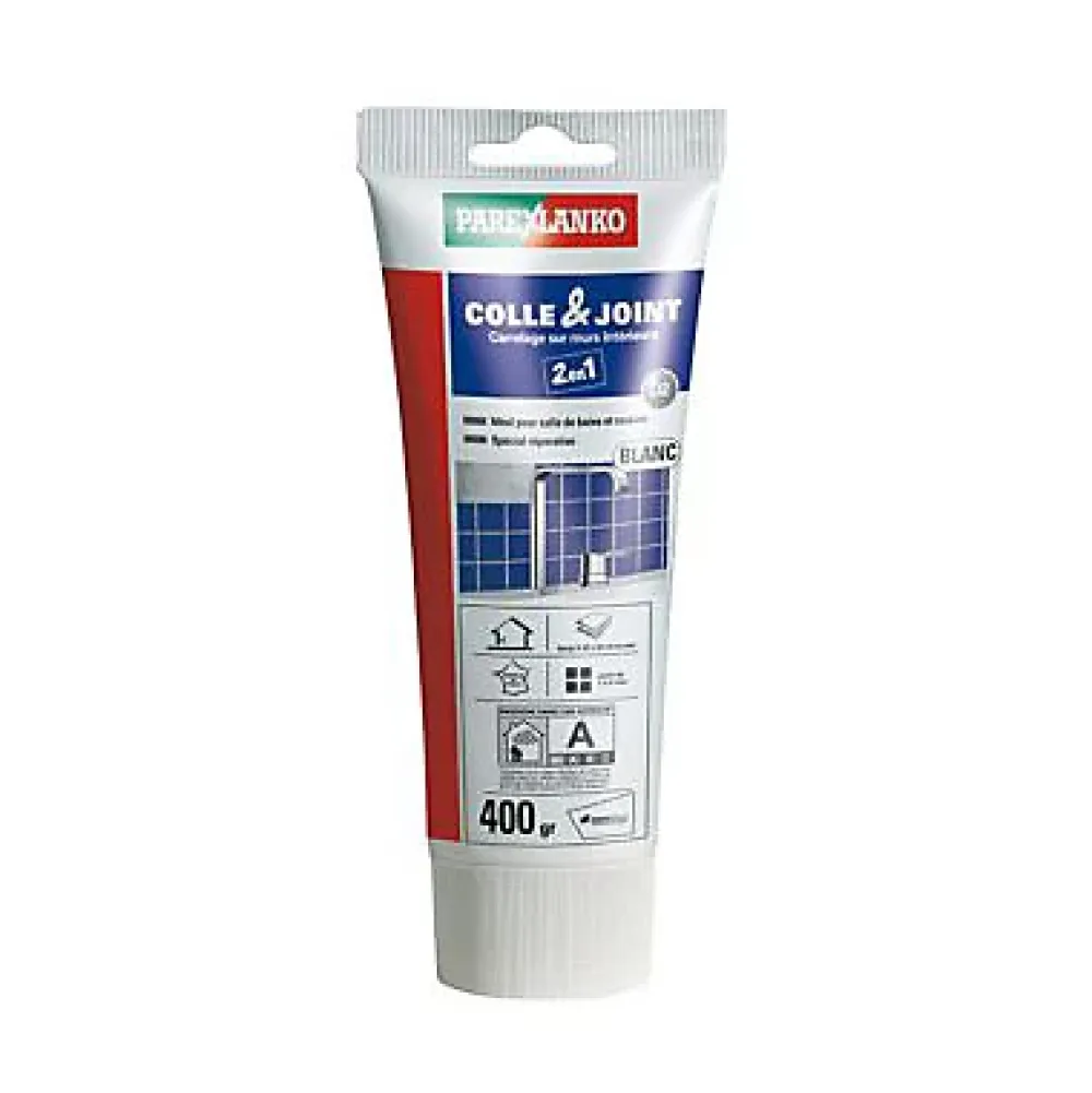 Parexlanko Colle et joint carrelage mur intérieur blanc 400 g- Colle Carrelage Mural
