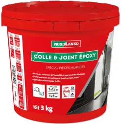 Parexlanko Colle et joint Epoxy spécial pièces humides Blanc 3 kg- Colle Carrelage Sol|Colle Carrelage Mural