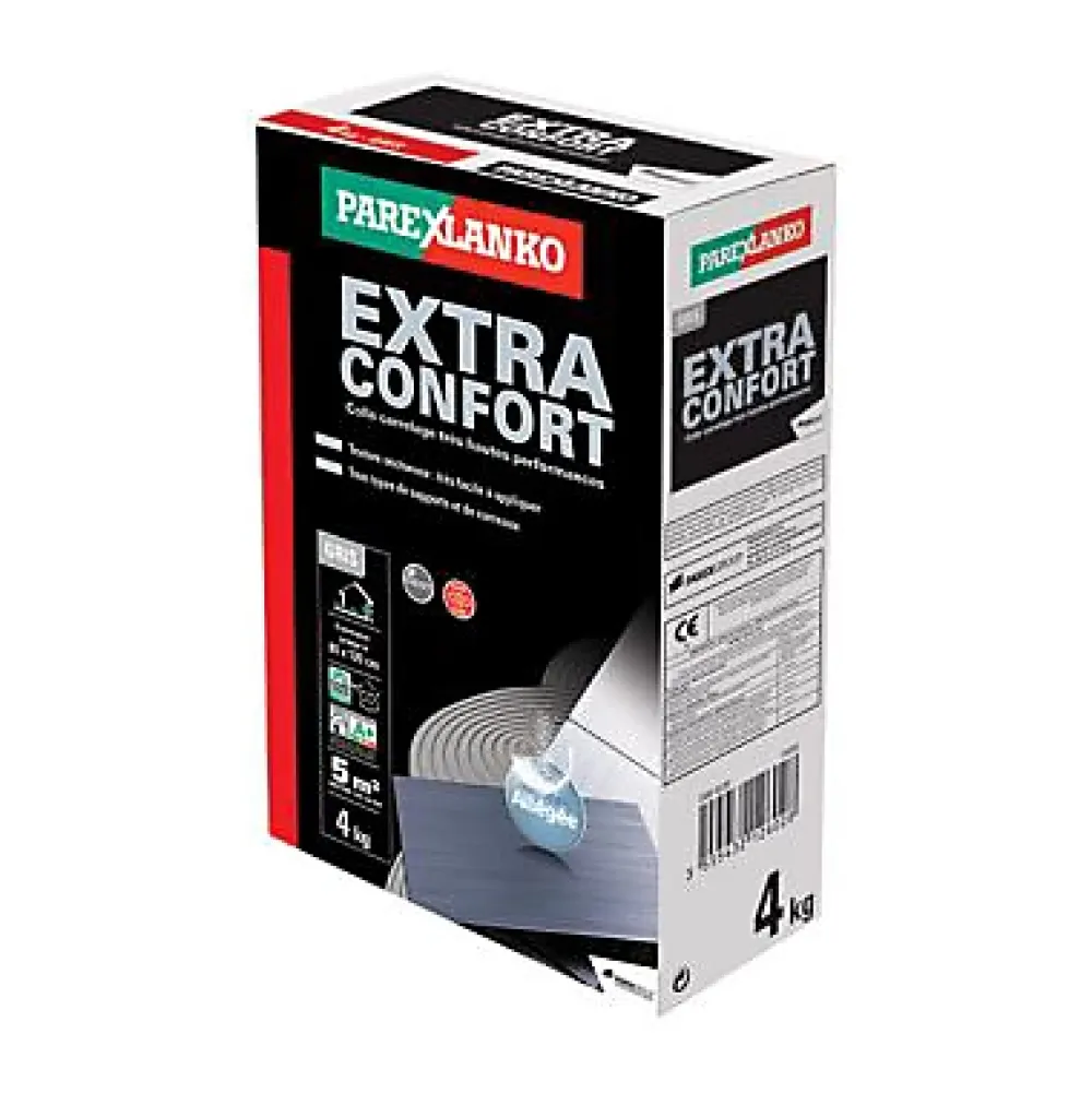 Parexlanko Colle extra confort 4 kg mur et sol- Colle Carrelage Sol|Colle Carrelage Mural