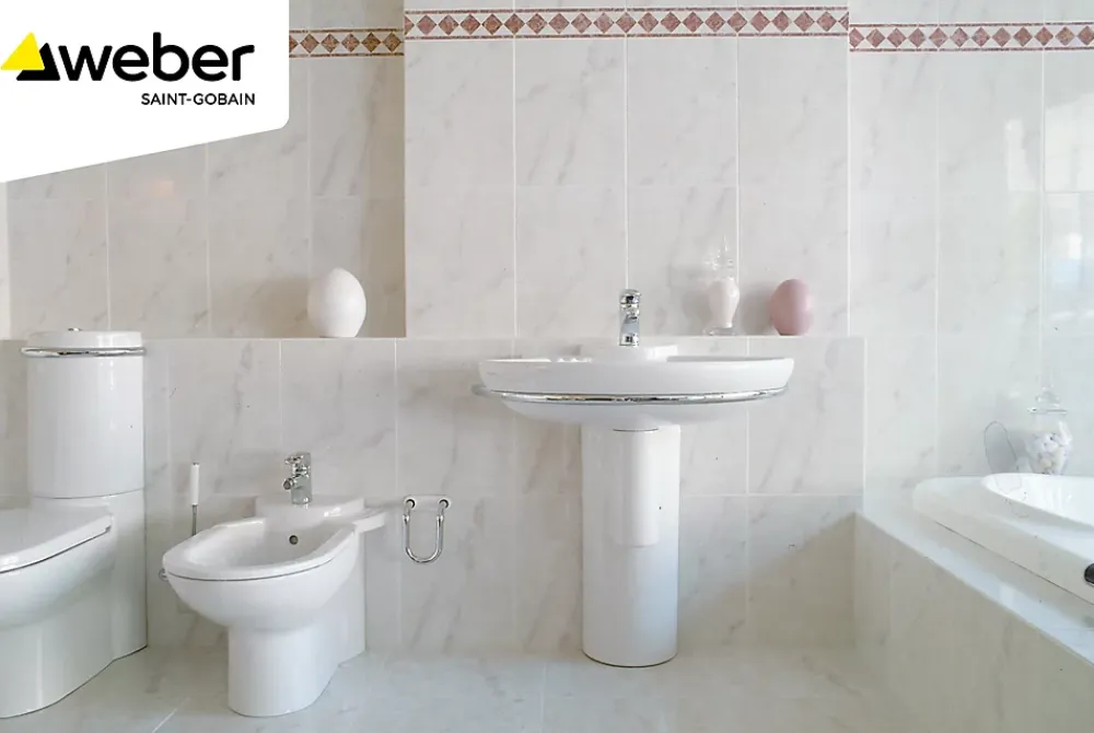 Weber Saint-Gobain Colle tous carreaux neufs et réno blanc Weber 25kg- Colle Carrelage Sol|Colle Carrelage Mural