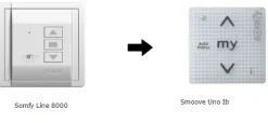Somfy Commande murale Smoove UNO IB+ pour volets roulant- Volet Roulant