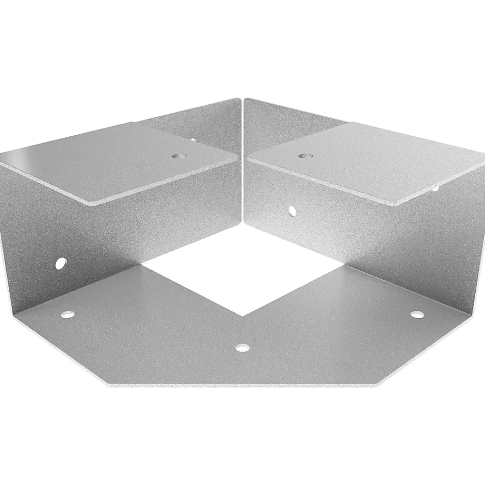 GoodHome Connecteur métal Elvet 2 tasseaux 60 mm- Bois De Charpente