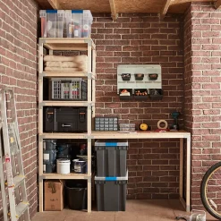 GoodHome Connecteur métal Elvet en T 60 mm- Bois De Charpente