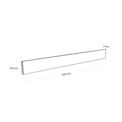Fortia Accessoire D'Escalier<Contremarche chêne 20 x 130 cm vendue par 2