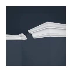 Decoon Moulure Et Rosace De Plafond<Corniche de Plafond Décorative - Modèle structuré - Polystyrène - 200x8x8 cm