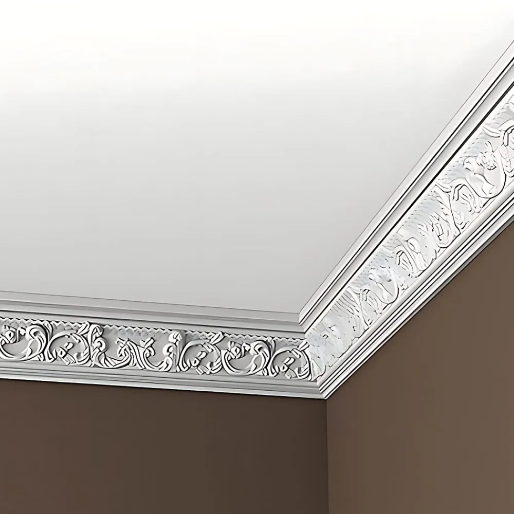 Profhome Moulure Et Rosace De Plafond<Corniche de plafond polyuréthane 150124 Moulure décorative 200 x 5,7 x 11,5 cm (L x l x h)