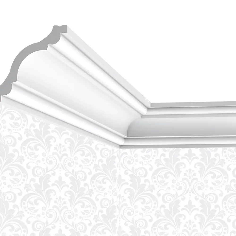 Cimaises Et Plus Corniche plafond C08 - 8x8x200cm (h x p x L) - moulure décorative polyuréthane- Moulure Et Rosace De Plafond