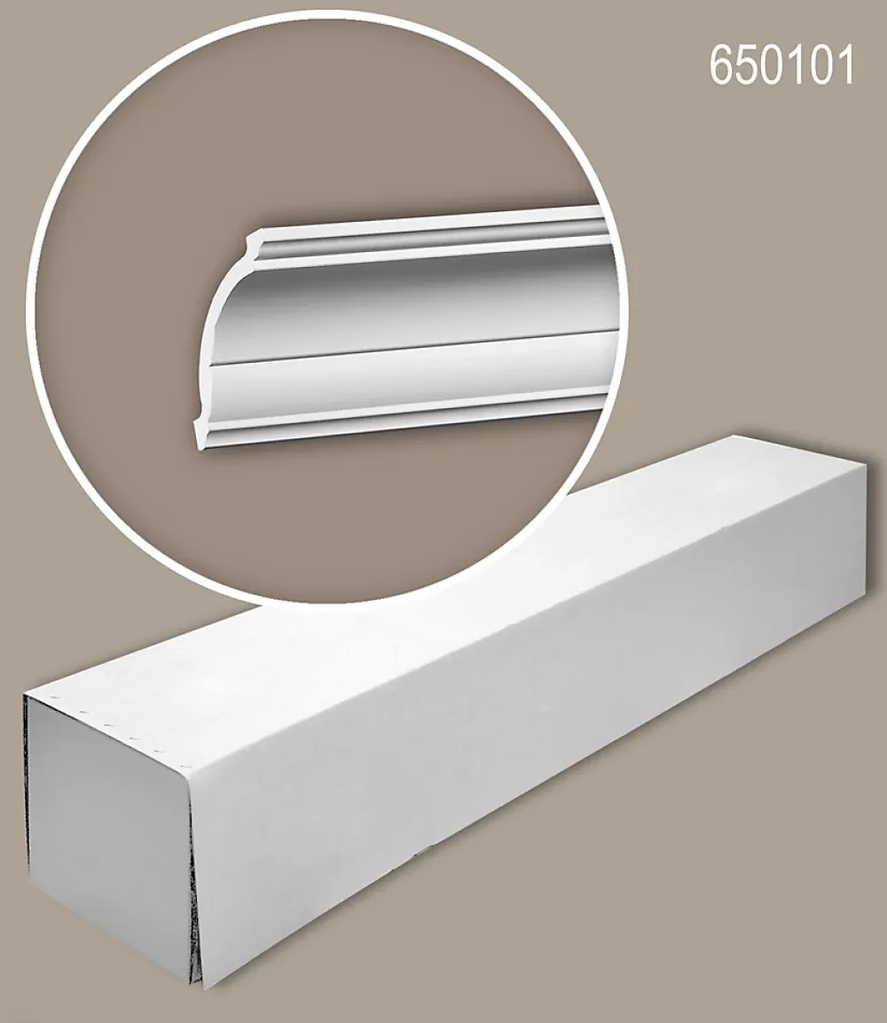 Profhome Corniche 650101 1 carton 14 pièces Moulure décorative- Moulure Et Rosace De Plafond