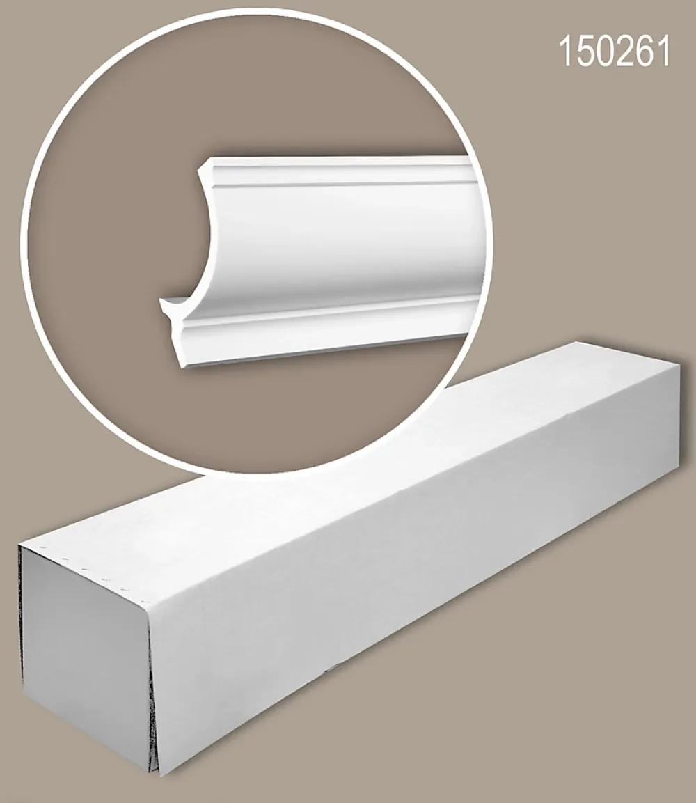 Profhome Corniche 150261 1 carton 6 pièces Moulure décorative- Moulure Et Rosace De Plafond