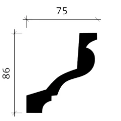 Profhome Corniche 150129 1 carton 12 pièces Moulure décorative- Moulure Et Rosace De Plafond