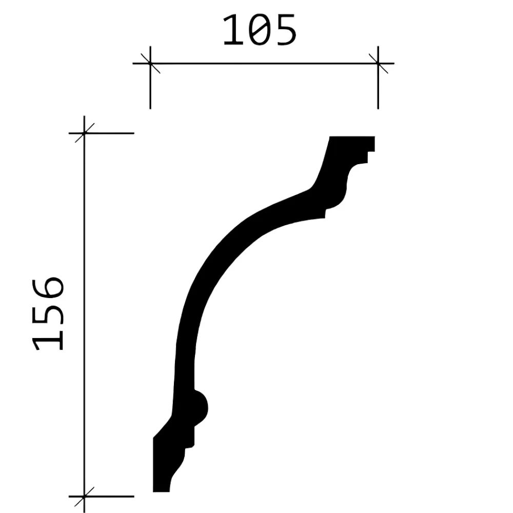 Profhome Moulure Et Rosace De Plafond<Corniche 150117 1 carton 8 pièces Moulure décorative