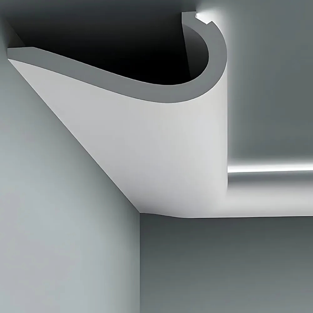 Profhome Moulure Et Rosace De Plafond<Corniche 150710 Moulure de plafond Corniche pour éclairage indirect 2 m