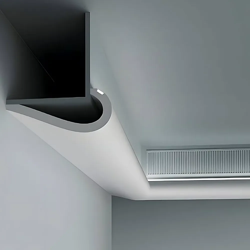 Profhome Moulure Et Rosace De Plafond<Corniche 150710 Moulure de plafond Corniche pour éclairage indirect 2 m