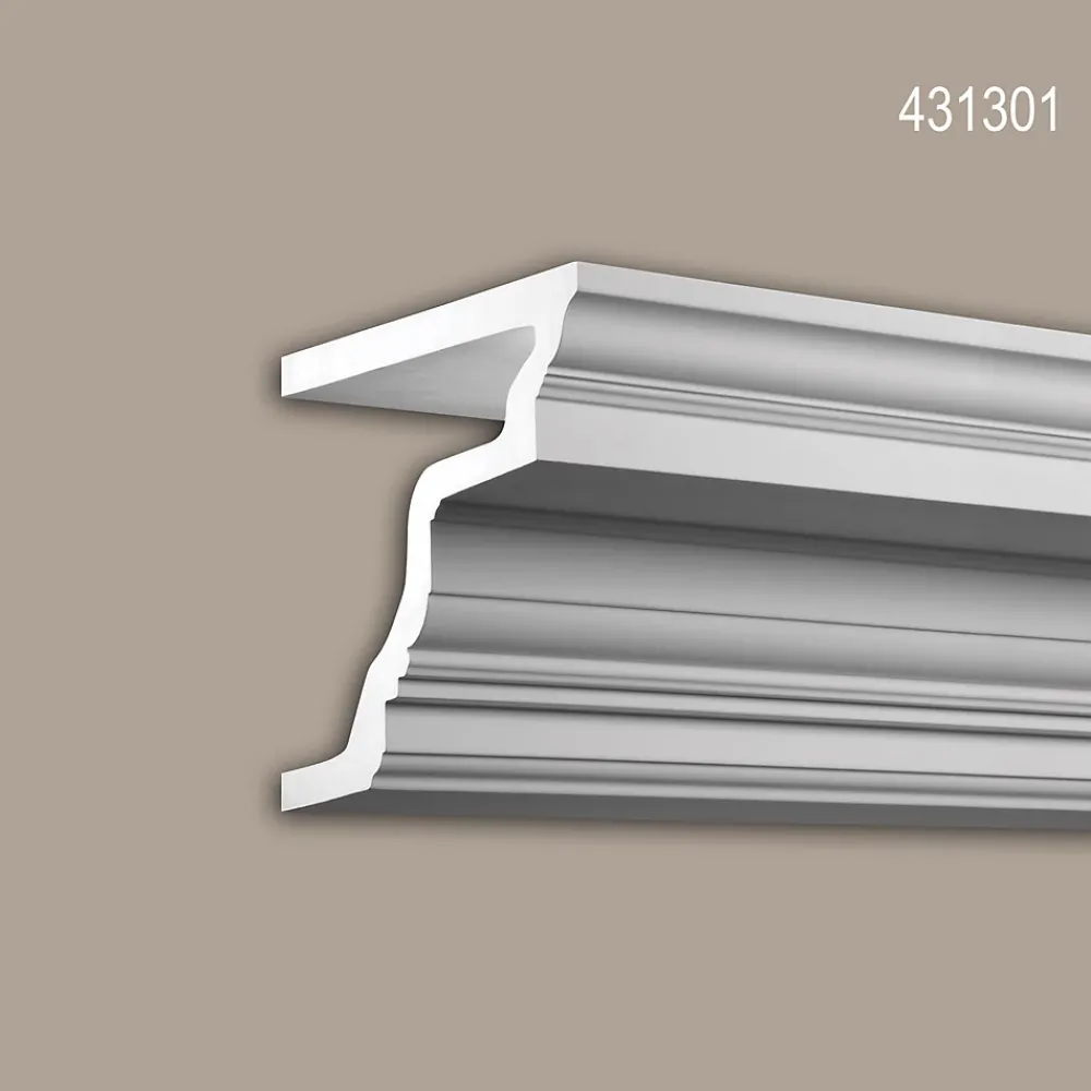 Profhome Moulure Et Rosace De Plafond<Corniche 431301 Profil de façade Moulure décorative Moulure décorative