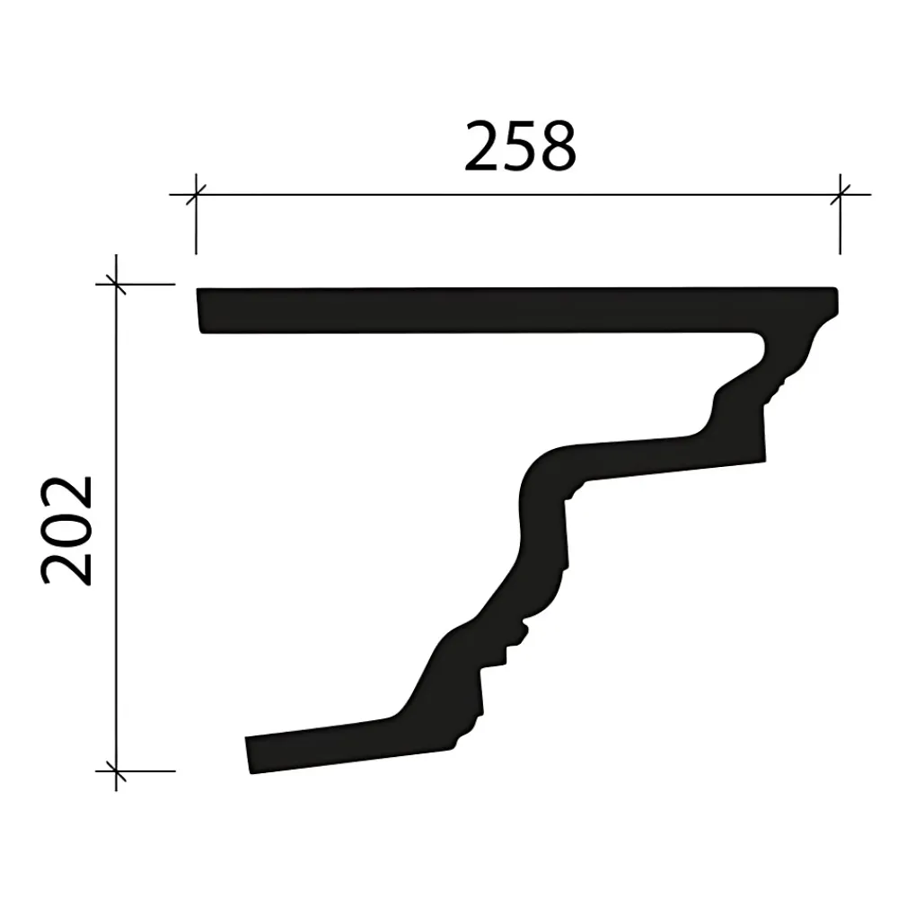 Profhome Moulure Et Rosace De Plafond<Corniche 431301 Profil de façade Moulure décorative Moulure décorative