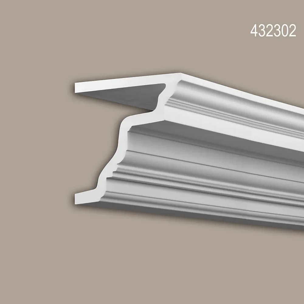 Profhome Moulure Et Rosace De Plafond<Corniche 432302 Profil de façade Moulure décorative Moulure décorative