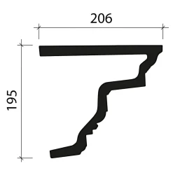 Profhome Moulure Et Rosace De Plafond<Corniche 432302 Profil de façade Moulure décorative Moulure décorative