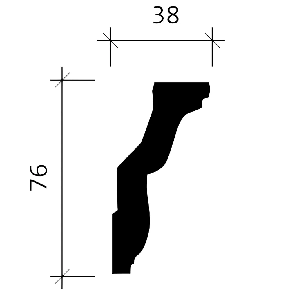 Profhome Corniche 150112F Moulure décorative flexible- Moulure Et Rosace De Plafond