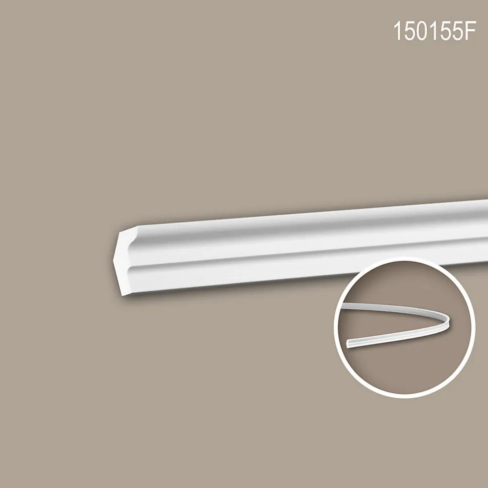 Profhome Moulure Et Rosace De Plafond<Corniche 150155F Moulure décorative flexible