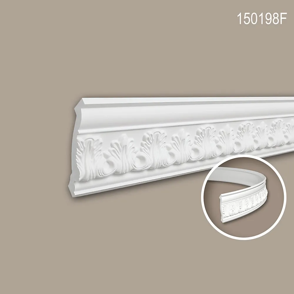 Profhome Moulure Et Rosace De Plafond<Corniche 150198F Moulure décorative flexible