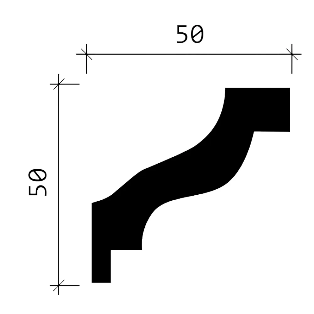 Profhome Corniche 150103F Moulure décorative flexible- Moulure Et Rosace De Plafond