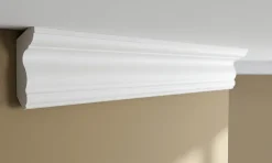 Ikhemalarka Corniches 100 cm moulures decoratives mur et plafond legeres dures peintables profils deco pour renovation et finition JC496-W- Moulure Et Rosace De Plafond