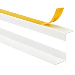 Quest Corniere d'angle interieur PVC 50x20mm Autocollante, 150 cm, blanc- Plinthe Pour Sol En Vinyle Et Pvc
