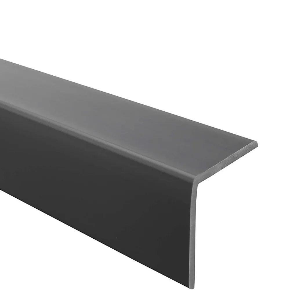 Quest Corniere PVC 27x27mm - Profil d angle souple de protection, 130 cm, gris foncé- Plinthe Pour Sol En Vinyle Et Pvc